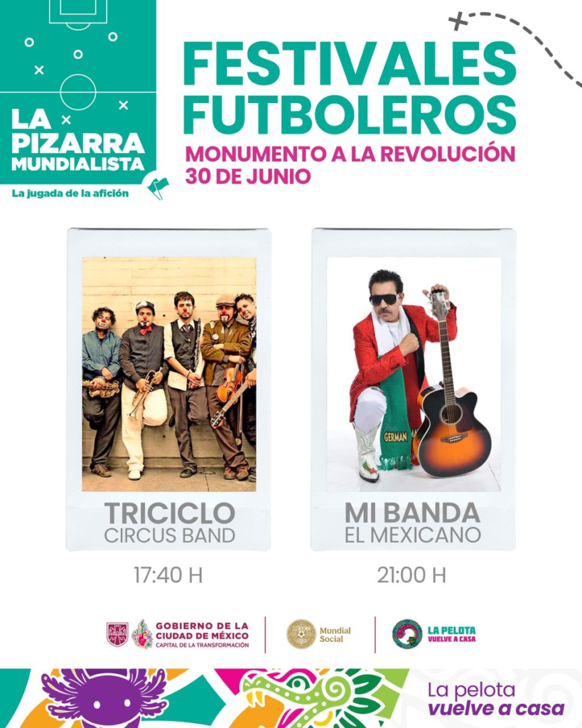 Conciertos, música y fútbol.